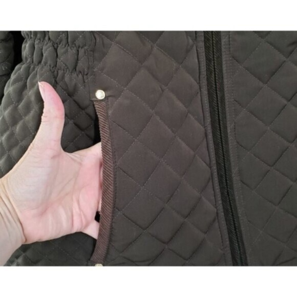 Laundry by Shelli Segal Green Quilted Jacket Coat
